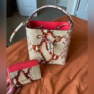 MK snakeskin wallet and purse